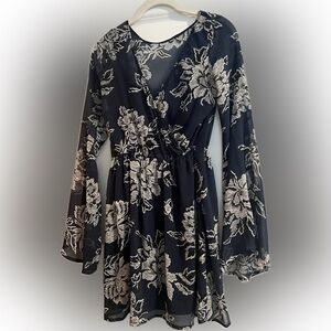Abercrombie & Fitch Blue Boho Floral Dress